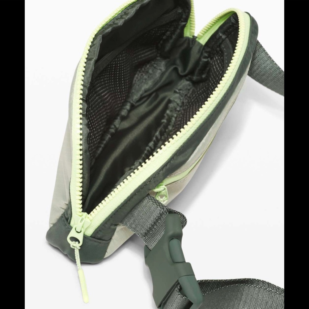 lululemon Olive Green and Light Lime Crossbody Belt Bag original hardware - Picture 3 of 10